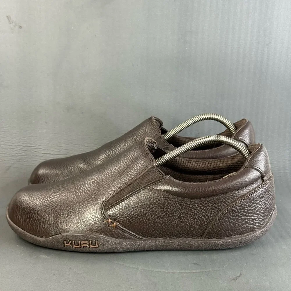 KURU Kivi brown leather slip-on comfort shoes men’s size 10.5